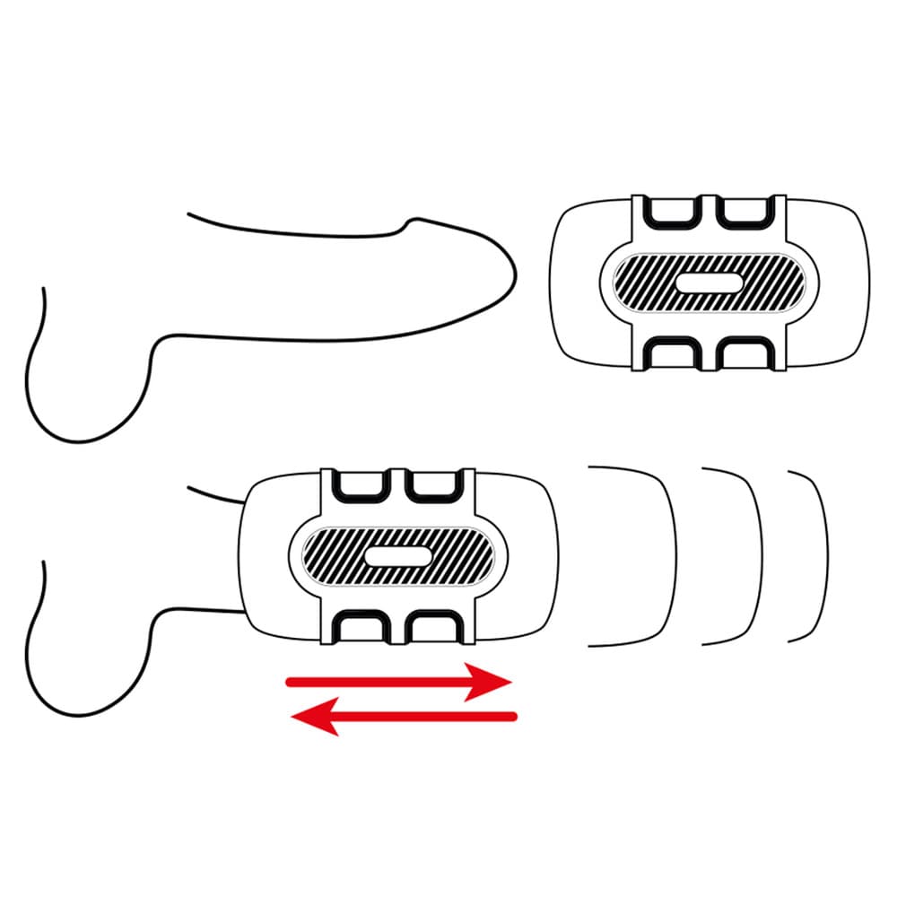 Masturbator elastyczny wielokrotnego użytku. Dwustronna pochwa do penetracji.