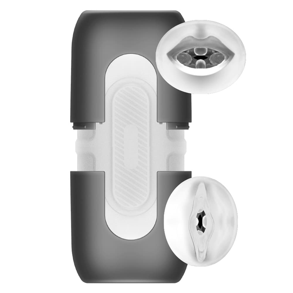 Masturbator elastyczny wielokrotnego użytku. Dwustronna pochwa do penetracji.