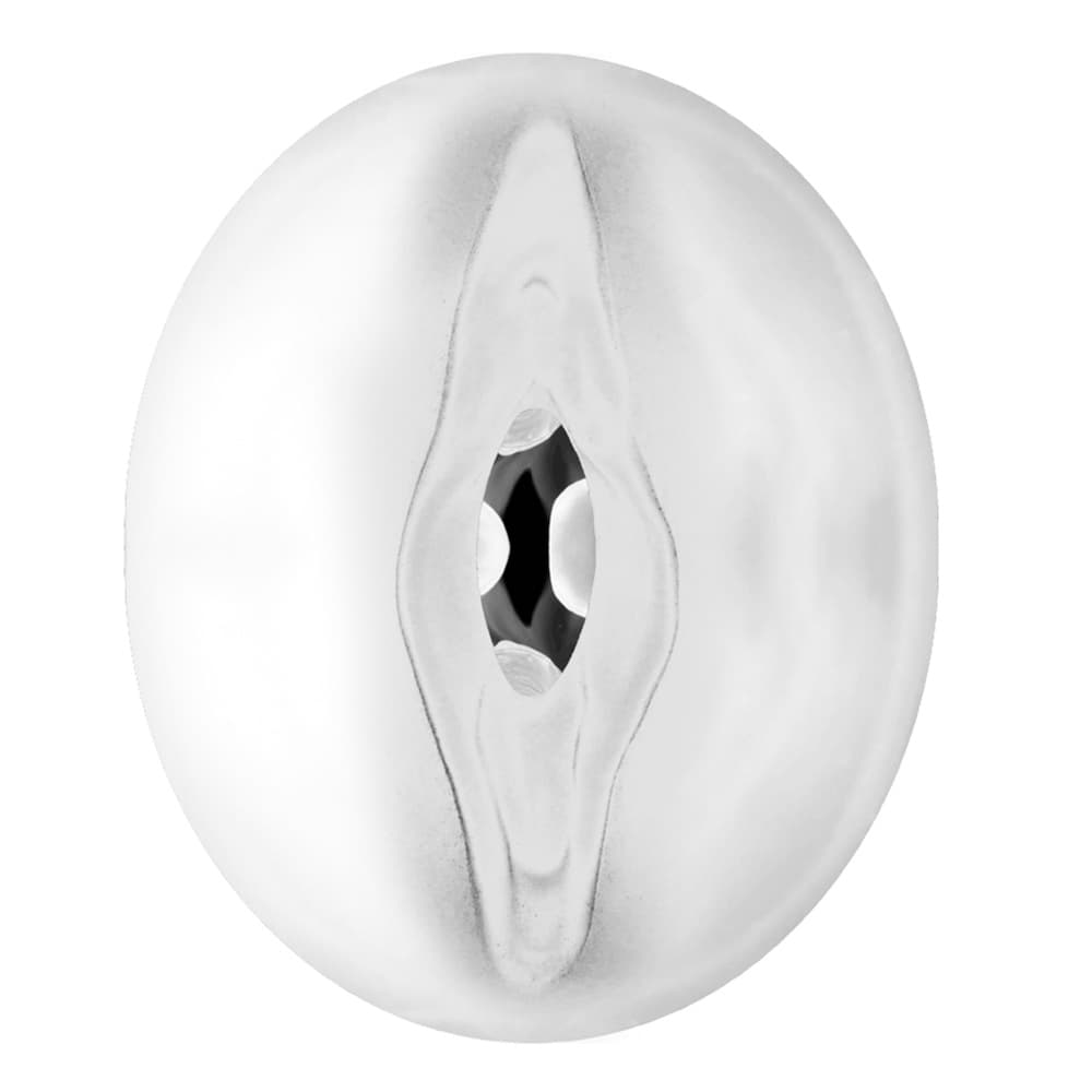 Masturbator elastyczny wielokrotnego użytku. Dwustronna pochwa do penetracji.